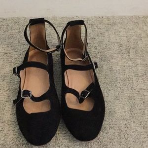 Black Mary Jane flats